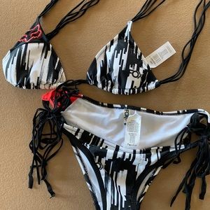 Red and Black Fox Bikini